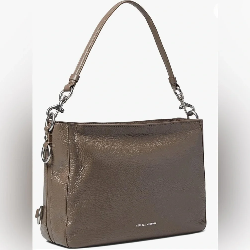 Rebecca Minkoff Handbag MAB Crossbody Leather Bag Deep Taupe AUTHENTIC NWT - Picture 4 of 9